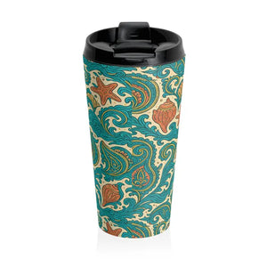 Coastal Vintage Stainless Steel Travel Mug - Dipaliz - 15oz - Tumblers