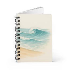 Spiral Bound Journal - Glossy Laminated Coastal Surf Fun - Dipaliz - one Size - Journals
