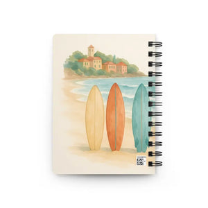 Spiral Bound Journal - Glossy Laminated Coastal Surf Fun - Dipaliz - one Size - Journals