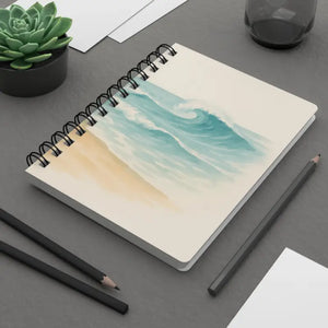 Spiral Bound Journal - Glossy Laminated Coastal Surf Fun - Dipaliz - one Size - Journals