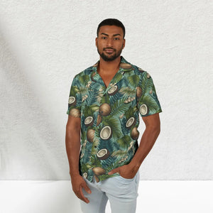 Lush Coconut Palm Hawaiian Shirt - Tropical Camp - Dipaliz - Shirts - s