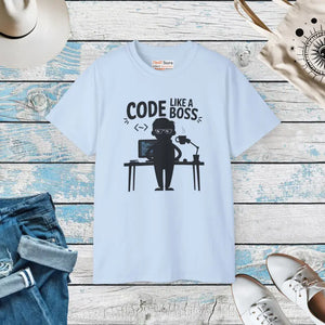 Boss Ultra Cotton Tee - Epic Coding Comfort Style - Dipaliz - Light Blue / s - T-shirts
