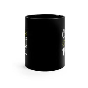 Mug - Sleek Black Coffee Mugs - Sip Poetic Bliss Daily - Dipaliz 11oz