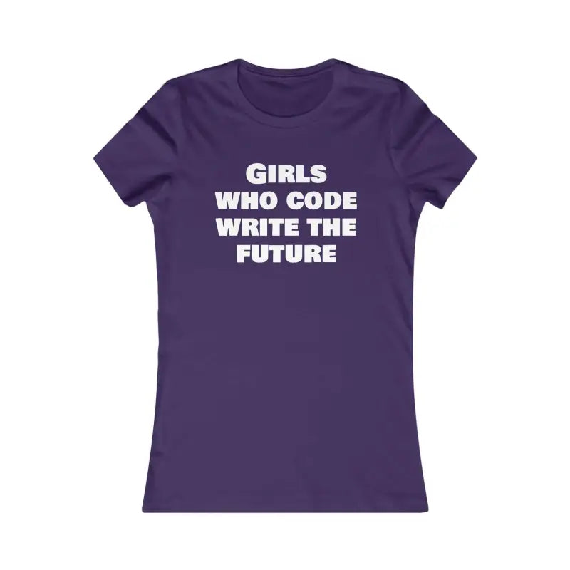 Women’s Favorite Tee for Girls who Code and Write the Future - s / Team Purple T-shirt