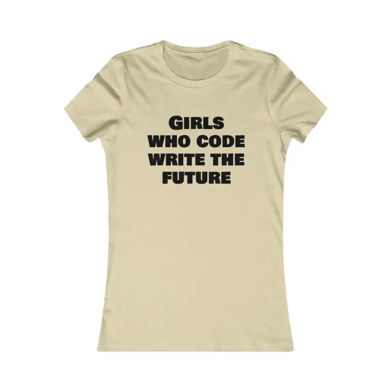 Women’s Favorite Tee for Girls who Code and Write the Future - s / Soft Cream T-shirt