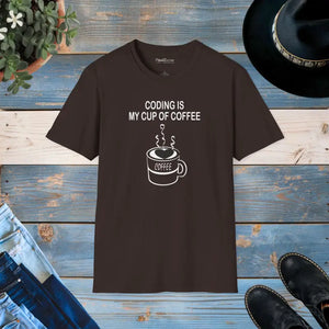Computer Programmers Coding Tee Ultra Soft Cotton Shirt - Dipaliz - Dark Chocolate / s - T-shirts