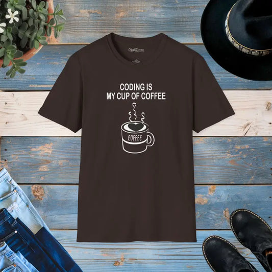 Cozy Coding Tee for Computer Programmers: Style & Comfort - Dark Chocolate / s T-shirt