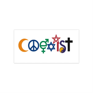 Matte Coexist Bumper Stickers - Peaceful Coexistence - Dipaliz