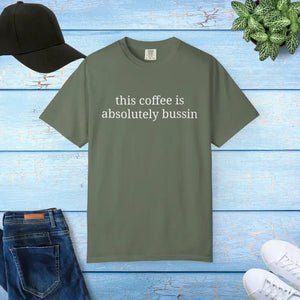 Coffee Lovers Unisex Garment-dyed T-shirt Faded Finish - Dipaliz - Moss / s - T-shirts