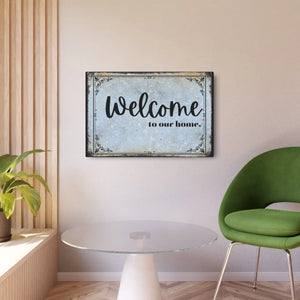 Vintage Metal Art Welcome Sign – Sleek Matte Finish - Dipaliz - Novelty Signs