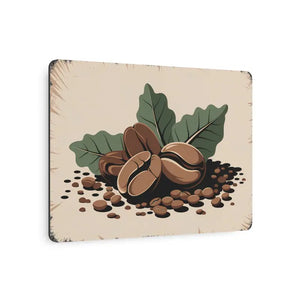 Chic Coffee Beans Metal Art Sign Modern Wall Decor - Dipaliz - Prints