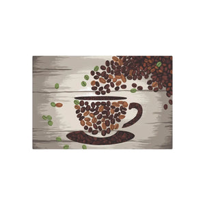 Coffee Bean Metal Art Sign White Aluminum - Dipaliz - Novelty Signs