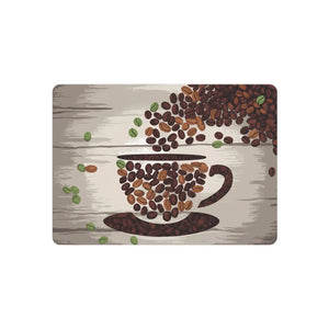 Coffee Bean Metal Art Sign White Aluminum - Dipaliz - Novelty Signs