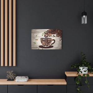Coffee Bean Metal Art Sign White Aluminum - Dipaliz - Novelty Signs
