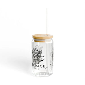 Stylish Bpa-free Sipper Glass - Terrace Cafe Design - Dipaliz - Tumblers