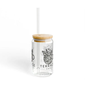 Stylish Bpa-free Sipper Glass - Terrace Cafe Design - Dipaliz - Tumblers