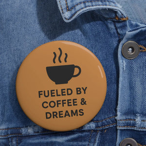 Vibrant Coffee Dream Pin - Unique Gift Badge - Dipaliz - Pinback Buttons