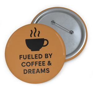 Vibrant Coffee Dream Pin - Unique Gift Badge - Dipaliz - Pinback Buttons