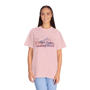 Watercolor Mountain Tee - Funny Coffee Cotton - Dipaliz - T-shirts