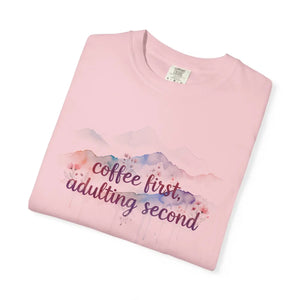 Watercolor Mountain Tee - Funny Coffee Cotton - Dipaliz - T-shirts