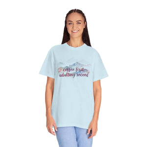 Watercolor Mountain Tee - Funny Coffee Cotton - Dipaliz - T-shirts