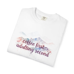 Watercolor Mountain Tee - Funny Coffee Cotton - Dipaliz - T-shirts