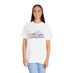 Watercolor Mountain Tee - Funny Coffee Cotton - Dipaliz - T-shirts