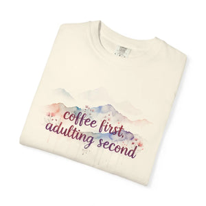 Watercolor Mountain Tee - Funny Coffee Cotton - Dipaliz - T-shirts