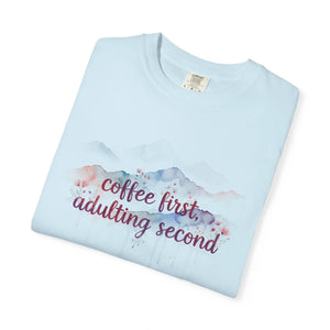 Watercolor Mountain Tee - Funny Coffee Cotton - Dipaliz - T-shirts
