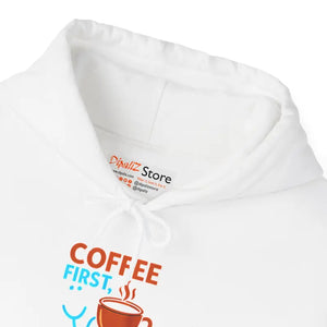 Coffee First Hoodie - Espresso Swirl Warmth - Dipaliz - Hoodies