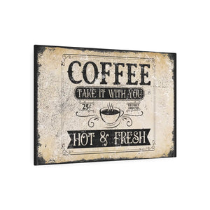 Vintage Coffee Metal Art Sign – Matte Finish - Dipaliz - Novelty Signs