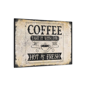 Vintage Coffee Metal Art Sign – Matte Finish - Dipaliz - Novelty Signs