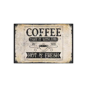 Vintage Coffee Metal Art Sign – Matte Finish - Dipaliz - Novelty Signs