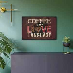 Vintage Coffee Metal Art Sign - Retro Home Decor - Dipaliz - 30″ x 20″ (horizontal) / 0.12’’ - Novelty Signs