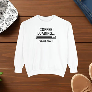 Coffee Loading Sweatshirt - Cozy Lounge Comfort - Dipaliz - White / s - Sweatshirts