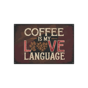 Vintage Coffee Metal Art Sign – Matte Aluminum - Dipaliz - Novelty Signs