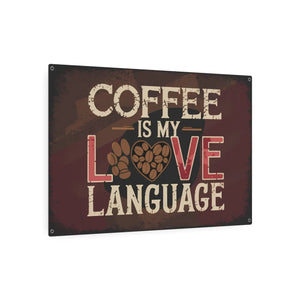 Vintage Coffee Metal Art Sign – Matte Aluminum - Dipaliz - Novelty Signs