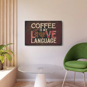 Vintage Coffee Metal Art Sign – Matte Aluminum - Dipaliz - Novelty Signs