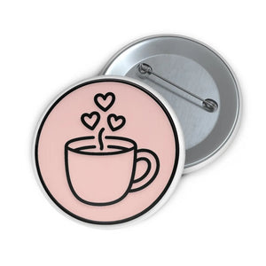 Glossy Coffee Love Pin Buttons - Vibrant Gift - Dipaliz - Pinback