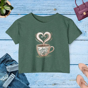Coffee Lovers Festival Crop Top - Beach Vibes Summer Style - Dipaliz - Xs / Royal Pine - T-shirts