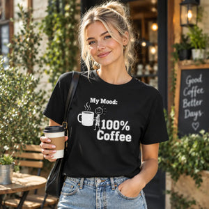 DipaliZ Coffee Mood T-shirt Heavyweight Cotton Tee
