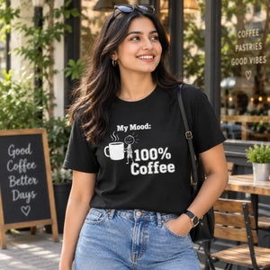 DipaliZ Coffee Mood T-shirt Heavyweight Cotton Tee