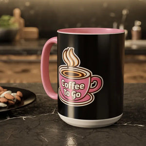 Colorful Coffee Mugs with Colored Handle High-fidelity Art - Dipaliz - 15oz / Pink