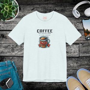 Soft Cotton Jersey Short Sleeve Tee - Coffee Hero - Dipaliz - T-shirts