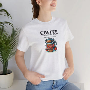 Soft Cotton Jersey Short Sleeve Tee - Coffee Hero - Dipaliz - T-shirts
