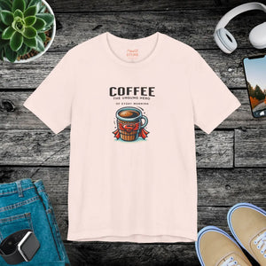 Soft Cotton Jersey Short Sleeve Tee - Coffee Hero - Dipaliz - T-shirts