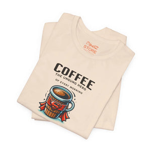 Soft Cotton Jersey Short Sleeve Tee - Coffee Hero - Dipaliz - T-shirts