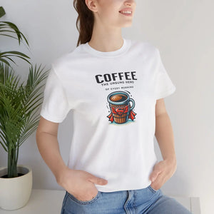 Soft Cotton Jersey Short Sleeve Tee - Coffee Hero - Dipaliz - T-shirts
