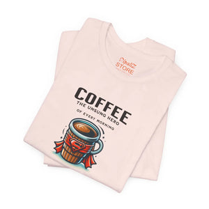 Soft Cotton Jersey Short Sleeve Tee - Coffee Hero - Dipaliz - T-shirts