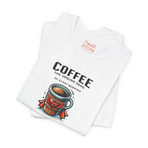 Soft Cotton Jersey Short Sleeve Tee - Coffee Hero - Dipaliz - T-shirts